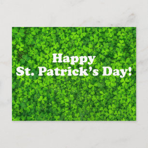 Joyeuse Saint-Patrick! Carte postale Champ de trèf