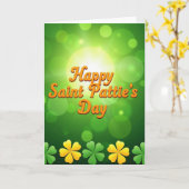 Joyeuse Saint-Patrick carte verte (Fleur jaune)