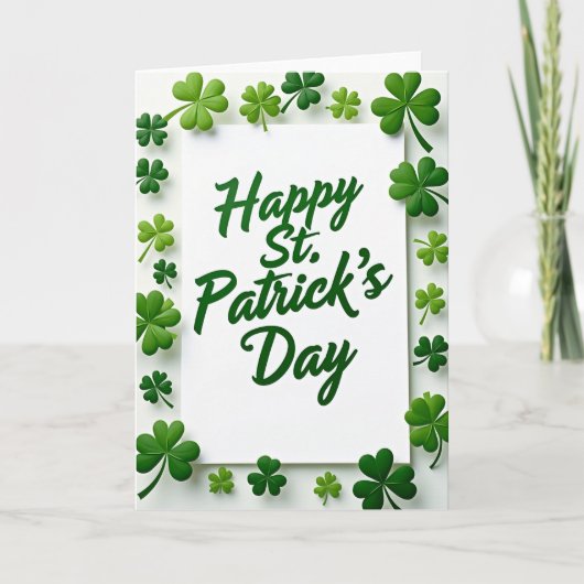 Joyeuse Saint-Patrick Carte Verte (Devant)