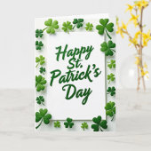 Joyeuse Saint-Patrick Carte Verte (Fleur jaune)
