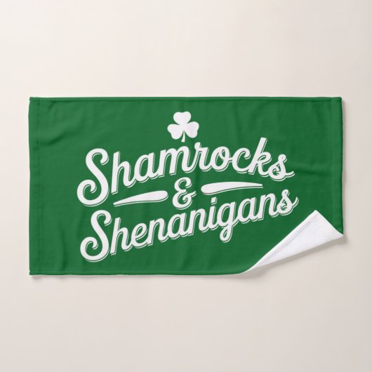 Joyeuse Saint-Patrick Chance Shamrock & Shenanigan (Serviette à main)