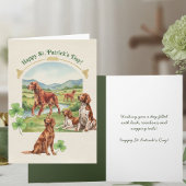 Joyeuse Saint-Patrick Chien Setter Irlandais Carte