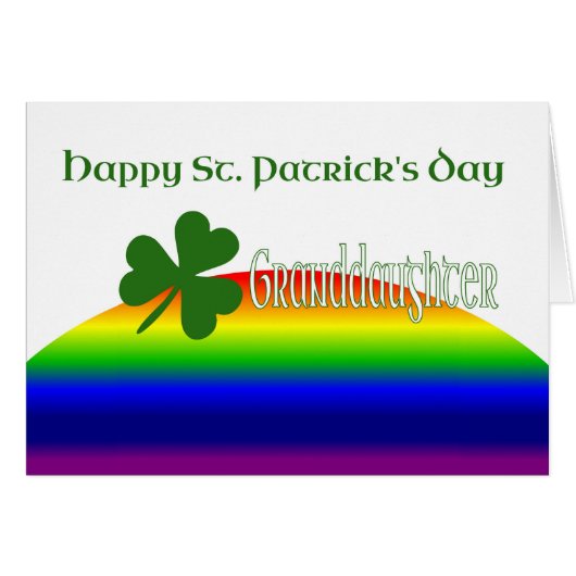 Joyeuse Saint-Patrick Fête de la Petite-fille (Devant horizontal)