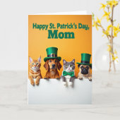 Joyeuse Saint-Patrick Maman Carte de Voeux pour An (Fleur jaune)