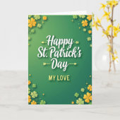 Joyeuse Saint-Patrick Mon Amour Carte (Fleur jaune)