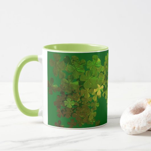 Joyeuse Saint Patrick, Mug shamrock irlandaise (Avec donut)