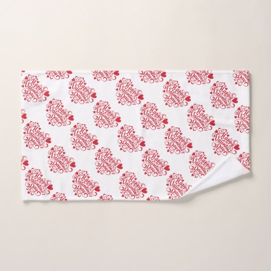 Joyeuse Saint-Valentin (Serviette à main)