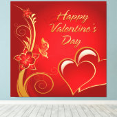 Joyeuse Saint-Valentin 3 Toile emballée (Insitu (Plancher de Bois))