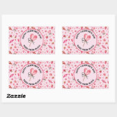 Joyeuse Saint-Valentin, 4 Autocollants Rectangle, (Feuille)