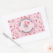 Joyeuse Saint-Valentin, 4 Autocollants Rectangle, (Enveloppe)