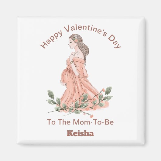 Joyeuse Saint-Valentin à la future maman Magnet (Devant)