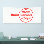 Joyeuse Saint-Valentin Amour Bannière en vinyle 2, (Salon professionnel)