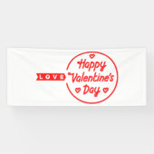 Joyeuse Saint-Valentin Amour Bannière en vinyle 2, (Horizontal)