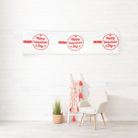 Joyeuse Saint-Valentin Amour Bannière vinyle 2,5x1 (Insitu)