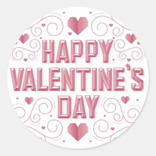 Joyeuse Saint-Valentin / Autocollants de cœur (Devant)
