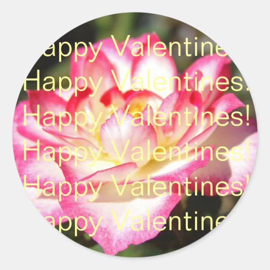 Joyeuse Saint-Valentin ! autocollants Rose Fleur R (Devant)