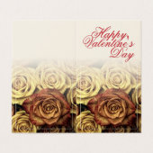 Joyeuse Saint-Valentin avec bouquet de roses jaune (Outside Unfolded)