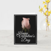 Joyeuse Saint-Valentin avec carte de rose rose (Fleur jaune)