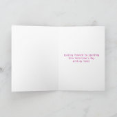 Joyeuse Saint-Valentin avec cœurs et carte de chie (Intérieur)