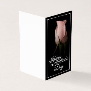 Joyeuse Saint-Valentin avec rose rose