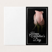 Joyeuse Saint-Valentin avec rose rose (Outside Unfolded)