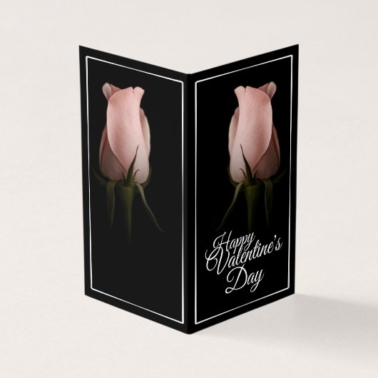 Joyeuse Saint-Valentin avec rose rose (Outside)