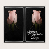 Joyeuse Saint-Valentin avec rose rose (Outside Unfolded)
