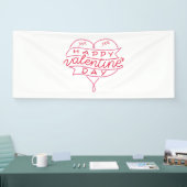 Joyeuse Saint-Valentin Bannière en vinyle 2,5x6 (Salon professionnel)