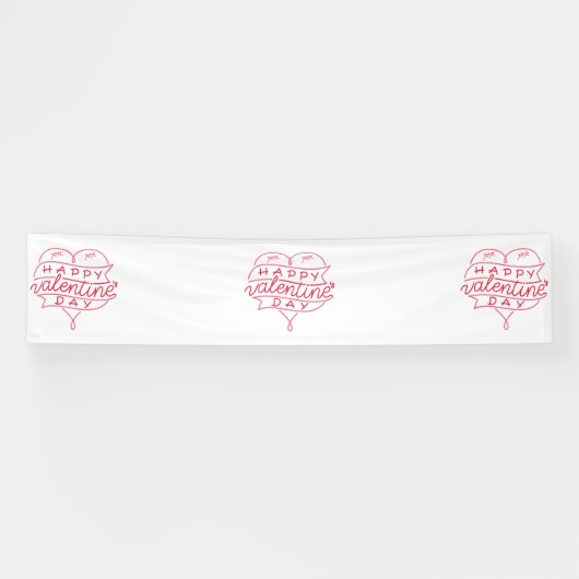 Joyeuse Saint-Valentin Bannière vinyle 2,5x12 (Horizontal)