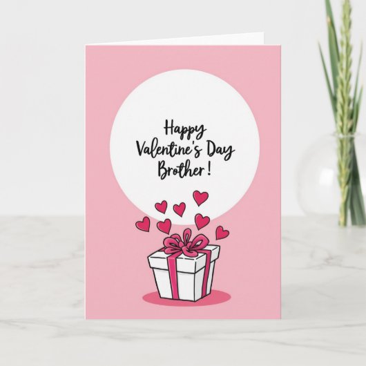 Joyeuse Saint-Valentin Carte Cadeau pour Frère (Devant)