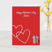 Joyeuse Saint-Valentin Carte d'amour pour sœur (Fleur jaune)