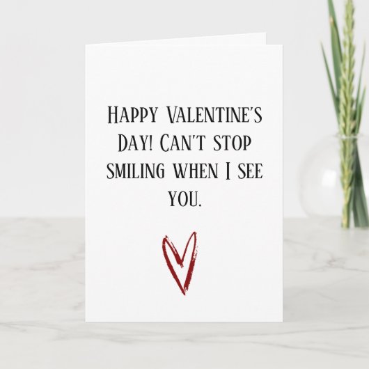 Joyeuse Saint-Valentin Carte d'amour souriante (Devant)