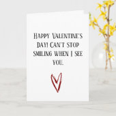 Joyeuse Saint-Valentin Carte d'amour souriante (Fleur jaune)