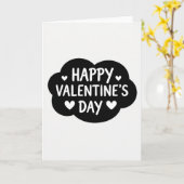 Joyeuse Saint-Valentin Carte de coeurs en nuage (Fleur jaune)