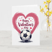 Joyeuse Saint-Valentin Carte de Football (Fleur jaune)