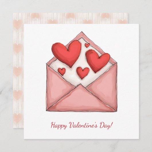 Joyeuse Saint-Valentin ! Carte de la Saint-Valenti (Devant / Derrière)