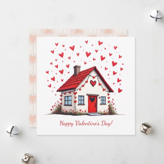 Joyeuse Saint-Valentin ! Carte de la Saint-Valenti (Devant/Arrière en situation)