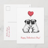 Joyeuse Saint-Valentin ! Carte de la Saint-Valenti (Devant / Derrière)