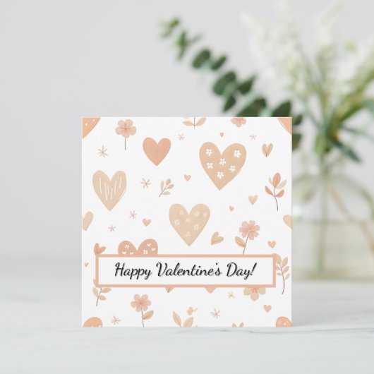 Joyeuse Saint-Valentin ! Carte de la Saint-Valenti (Debout devant)