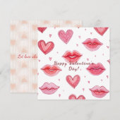 Joyeuse Saint-Valentin ! Carte de la Saint-Valenti (Devant / Derrière)