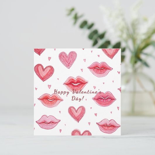 Joyeuse Saint-Valentin ! Carte de la Saint-Valenti (Debout devant)