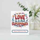 Joyeuse Saint-Valentin ! Carte de la Saint-Valenti (Debout devant)