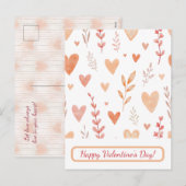 Joyeuse Saint-Valentin ! Carte de la Saint-Valenti (Devant / Derrière)