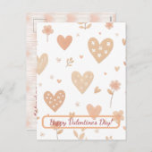 Joyeuse Saint-Valentin ! Carte de la Saint-Valenti (Devant / Derrière)