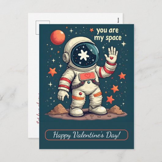 Joyeuse Saint-Valentin ! Carte de la Saint-Valenti (Devant / Derrière)