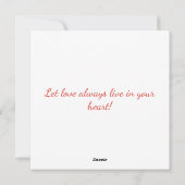 Joyeuse Saint-Valentin ! Carte de la Saint-Valenti (Dos)