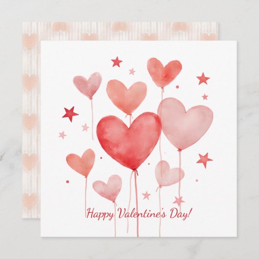 Joyeuse Saint-Valentin ! Carte de la Saint-Valenti (Devant / Derrière)