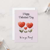 Joyeuse Saint-Valentin, carte de papa et bébé,  (Devant/Arrière en situation)