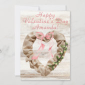 Joyeuse Saint-Valentin Carte de vacances rustique  (Devant)