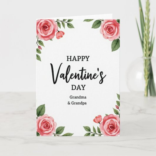 Joyeuse Saint-Valentin Carte Grands-Parents (Devant)
